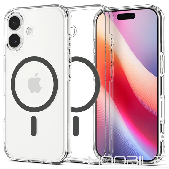 Spigen Ultra Hybrid MagSafe tok - Apple iPhone 17 - Átlátszó - Szürke