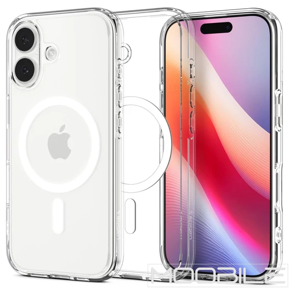 Spigen Ultra Hybrid MagSafe tok - Apple iPhone 17 - Átlátszó - Fehér