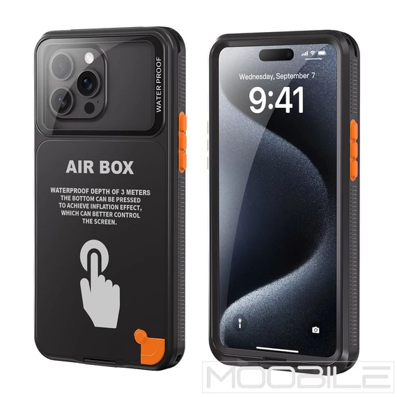 Shellbox Airbox 6.7 vízálló telefontok IP68 – Fekete
