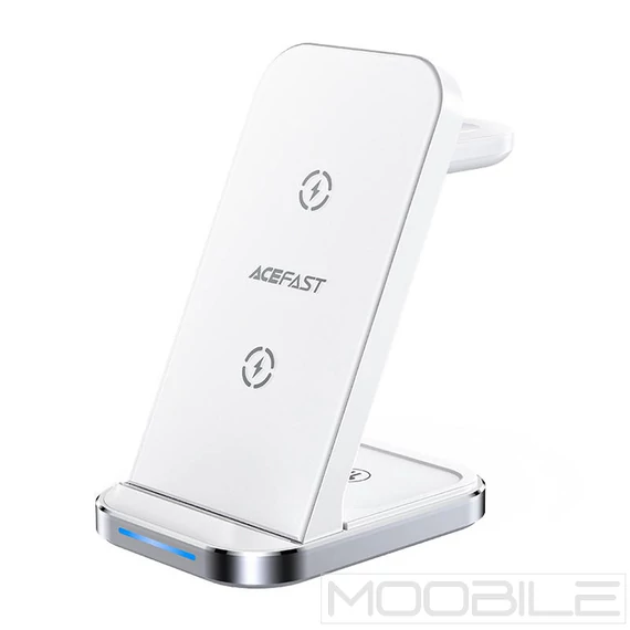 Acefast Aircharge E15 3In1 Vezeték Nélküli Töltő 15W Fehér