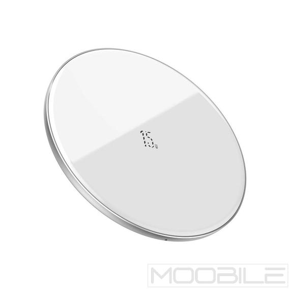 BASEUS SIMPLE VEZETÉK NÉLKÜLI TÖLTŐ 15W FEHÉR