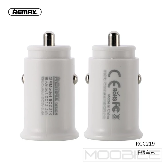 Remax Roki RCC219 Autós Töltő 2Usb 2.4A Fehér