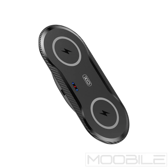 Xo Wx-025 2In1 Vezeték Nélküli Töltő 20W Fekete