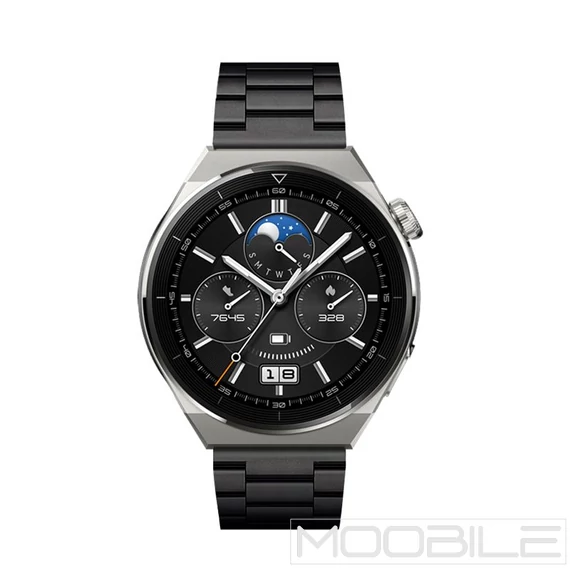 Forcell F-Design FS06 rozsdamentes acél óraszíj 22 mm – Fekete (Samsung-kompatibilis)