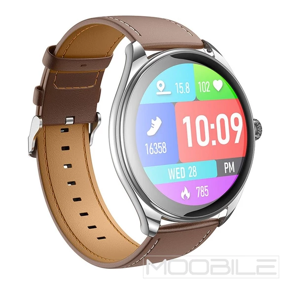 Hoco Y22 AMOLED okosóra hívásfunkcióval, Bluetooth, IP67 – Ezüst
