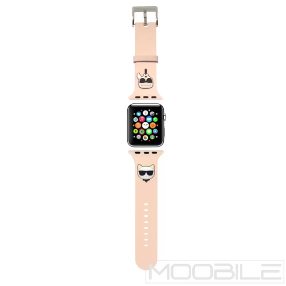 Karl Lagerfeld Apple Watch 42/44/45 Mm Szilikon Szíj Karl & Choupette Pink