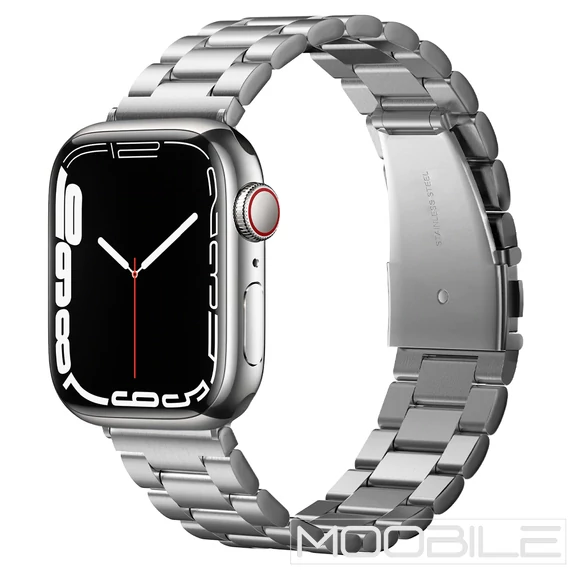 Spigen Modern Fit fém szíj Apple Watch 44/45/46/49 mm – ezüst