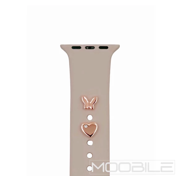 TFO Pin Charm dísz okosóra szíjhoz 2 db-os szett – Pillangó, RoseGold
