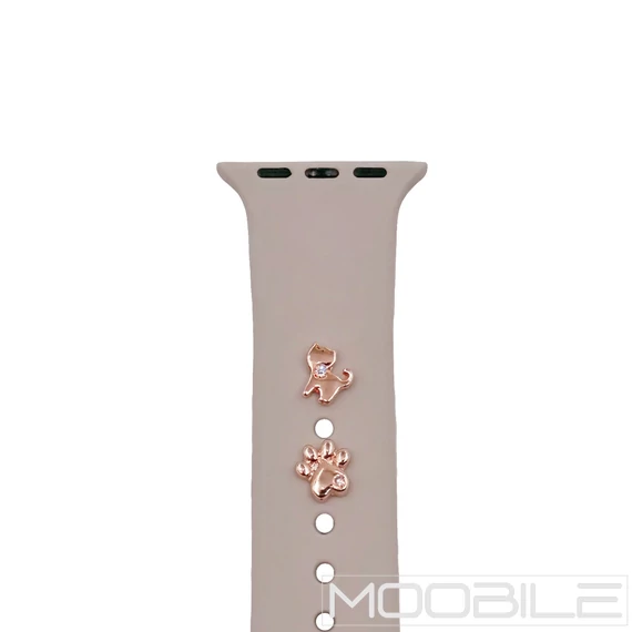 TFO Pin Charm dísz okosóra szíjhoz 2 db-os szett – Cica, RoseGold