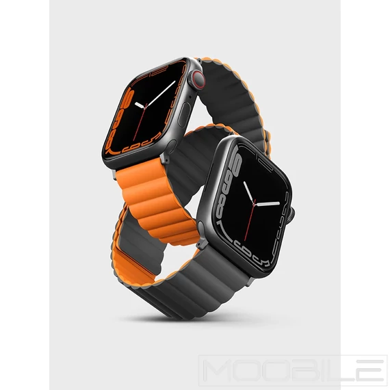 Uniq Revix Apple Watch 44/45/46/49 mm Mágneses Szíj Szürke/Narancssárga
