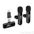 Kép 1/9 - Hoco L20A dupla vezeték nélküli mikrofon Lightning és USB-C csatlakozóval – Fekete