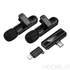 Kép 6/9 - Hoco L20A dupla vezeték nélküli mikrofon Lightning és USB-C csatlakozóval – Fekete