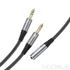 Kép 5/9 - Hoco UPA21 AUX 2 az 1-ben kábel 3,5 mm jack (anya → 2× apa), 0,25 m – Metálszürke