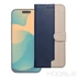 Kép 1/8 - Split Book Oldalra Nyíló Könyvtok Xiaomi Redmi A7 Pro – Sötétkék / krém