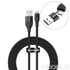 Kép 1/3 - BASEUS DUAL USB-A/TYPE-C - LIGHTNING ADATKÁBEL 1M 18W FEKETE
