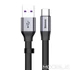 Kép 3/15 - Baseus Simple Flat USB–USB-C kábel, 23 cm, 5A/40W, QC 3.0 – Szürke