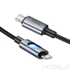 Kép 2/6 - Hoco U144 USB-C – USB-C gyorstöltő kábel LED világítással 60W 1,2 m – Fekete
