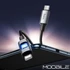 Kép 5/6 - Hoco U144 USB-C – USB-C gyorstöltő kábel LED világítással 60W 1,2 m – Fekete