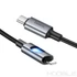 Kép 2/6 - Hoco U144 USB-C – Lightning gyorstöltő kábel LED világítással 27W 1,2 m – Fekete