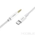 Kép 2/5 - Hoco UPA19 AUX kábel Jack 3,5 mm – Type-C, 1 m – Fehér