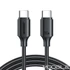Kép 1/8 - Joyroom Long-Lasting Series A9 USB-C – USB-C kábel, PD/QC, 60W, 3A, 1m – Fekete
