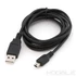 Kép 1/3 - USB-A – Mini USB kábel 1 m – Fekete