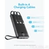 Kép 16/20 - Veger C10 Powerbank 10000 mAh beépített kábelekkel – USB-C, Lightning, Micro USB, LED kijelző – Fekete