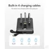 Kép 9/20 - Veger C10 Powerbank 10000 mAh beépített kábelekkel – USB-C, Lightning, Micro USB, LED kijelző – Fekete