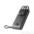 Kép 1/20 - Veger C20 Powerbank 20 000 mAh beépített kábelekkel (USB, Micro USB, USB-C, Lightning) – Fekete