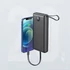 Kép 10/20 - Veger C20 Powerbank 20 000 mAh beépített kábelekkel (USB, Micro USB, USB-C, Lightning) – Fekete