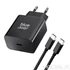 Kép 2/9 - Blue Star USB-C Hálózati Gyorstöltő TFB-TC-25WPD + QC 4.0 USB-C – USB-C Kábellel – Fekete