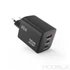 Kép 2/8 - Blue Star GaN hálózati gyorstöltő 65W – 2× USB-C + USB-A, PD / QC 4.0 / Super Fast Charging 2.0 – Fekete