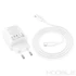 Kép 2/6 - Hoco N56 hálózati töltő 2×USB-C + 2×USB-A PD/QC3.0 30W + Type-C–Type-C kábel – Fehér