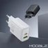 Kép 4/6 - HOCO N63 hálózati töltő 30W USB-A + Type-C + Type-C kábel – Fekete