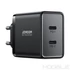 Kép 3/13 - Joyroom JR-TCF09 gyorstöltő adapter, 2× USB-C, 40W –Fekete