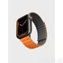Kép 2/8 - Uniq Revix Apple Watch 44/45/46/49 mm Mágneses Szíj Szürke/Narancssárga
